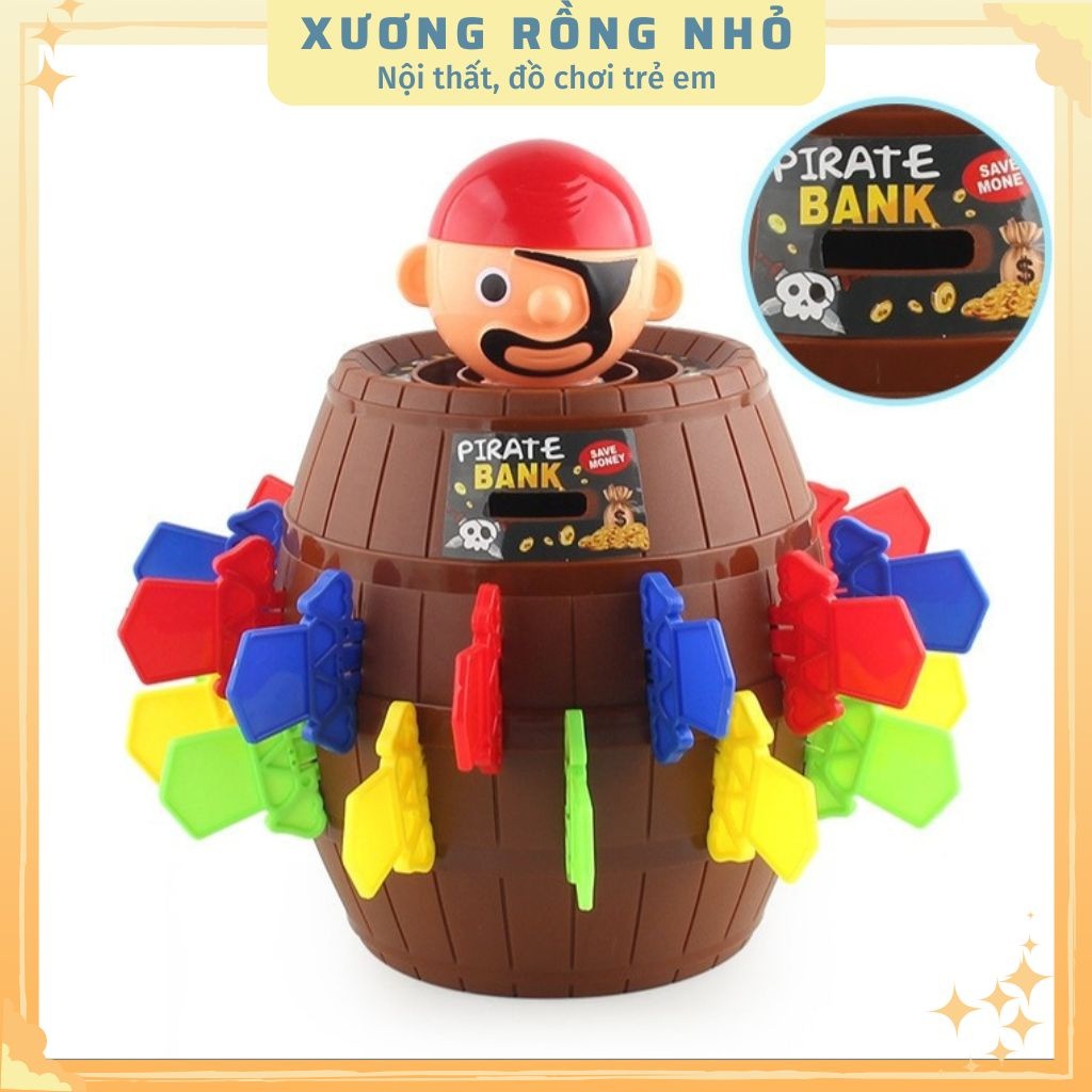 Đồ chơi đâm hải tặc 16, 24 kiếm hàng loại 1 - Funny game đồ chơi hải tặc Barrel Pirate, Xương Rồng N