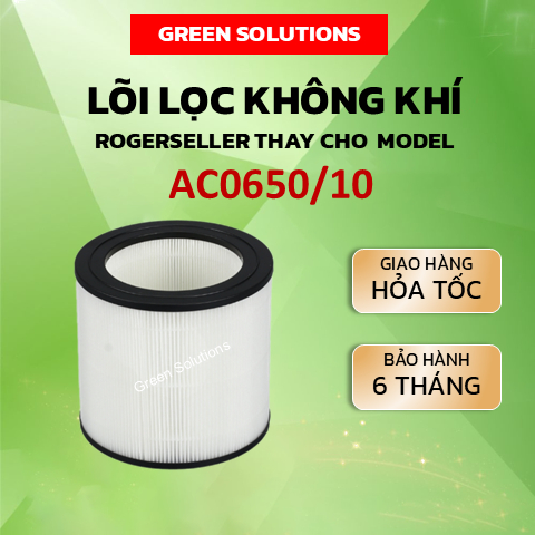 Lõi Lọc Rogerseller® tương thích, thay thế cho lõi lọc không khí AC0650/10 series 600i, màng lọc khô