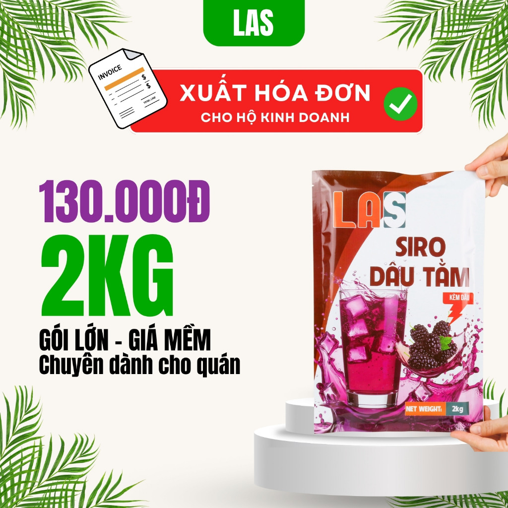 2kg Dâu tằm ngâm đường (siro dâu tằm) có trái dâu giòn - Gói 2kg, Hũ 750g | LAS Việt Nam