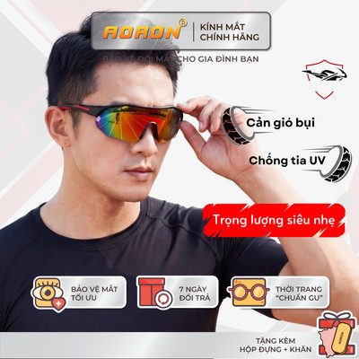 Kính Mát Tròng Thể Thao AORON Đạp Xe Chạy Bộ Phân Cực Chống Tia UV Chắn Bụi Và Bảo Vệ Mắt Tốt Cho Nam Và Nữ AK128