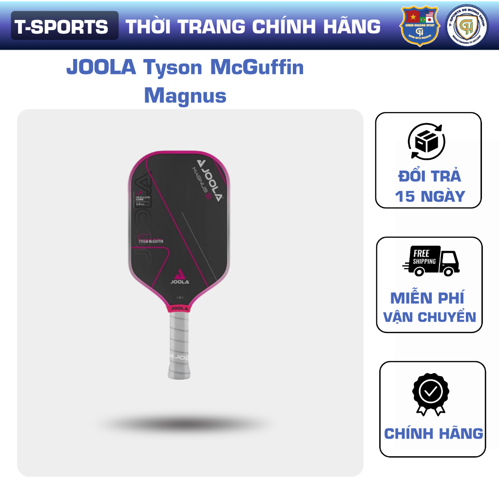 JOOLA Vợt Pickleball Tyson McGuffin Magnus 3S 16mm Ổn Định Chống Rung