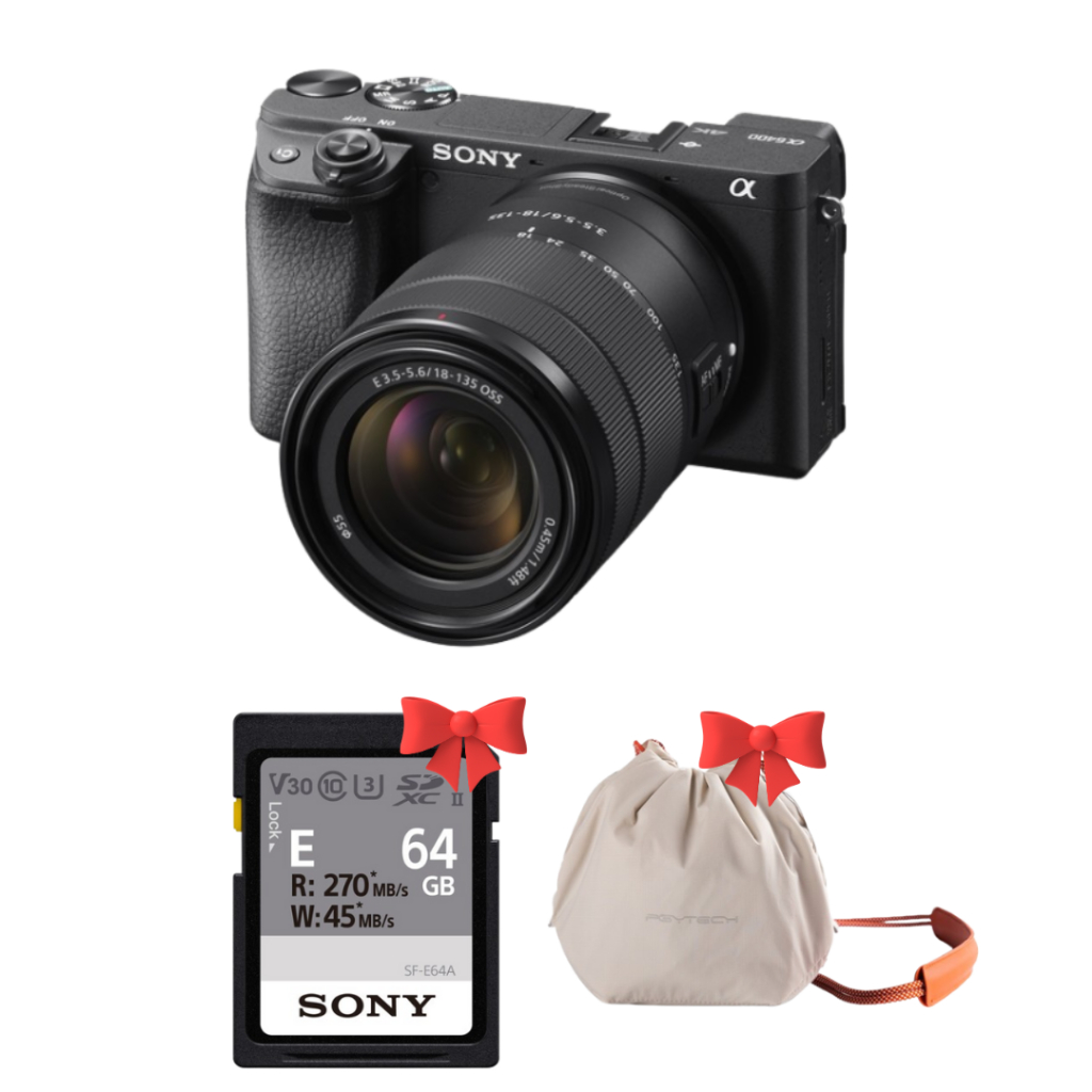 Máy Ảnh Sony A6400 + Sony E 18-135mm (ILCE-6400M) - Tặng thẻ nhớ 64GB/Túi PGYTECH - Hàng Chính Hãng