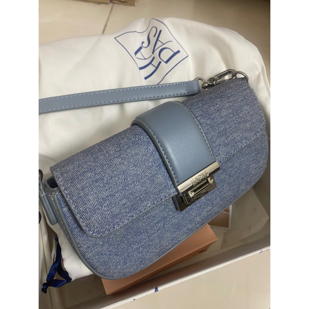 PASS TÚI HAPAS MÀU DENIM CHÍNH HÃNG KÈM 2 LOẠI DÂY ĐEO