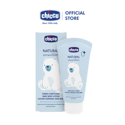 Sữa dưỡng ẩm toàn thân chiết xuất Bơ hạt mỡ & Vitamin E Chicco Natural Sensation 0M+ 150ml