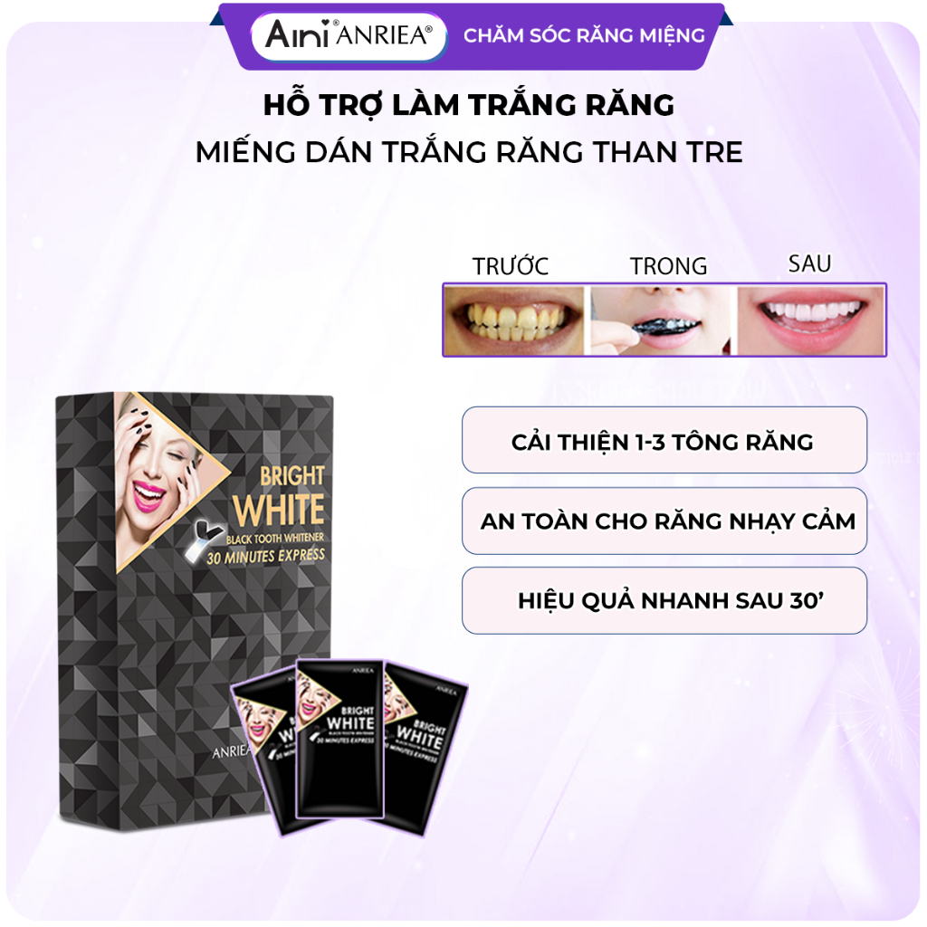 Liệu trình 10 ngày bật tone răng trắng sáng an toàn cho răng nhạy cảm ANRIEA