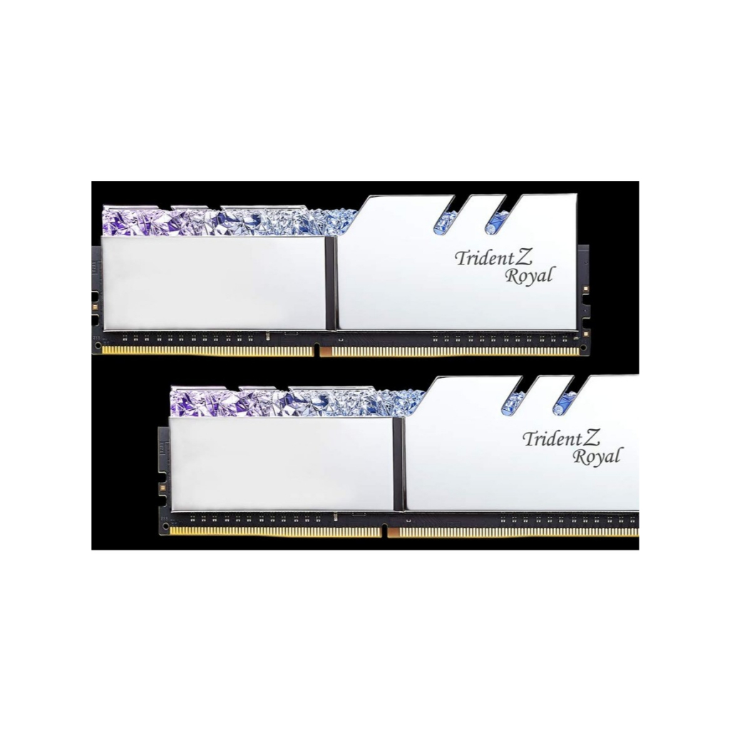 Kit Ram Máy Tính G.Skill Trident Z Royal Silver RGB 32GB (2x16) 3200Mhz DDR4