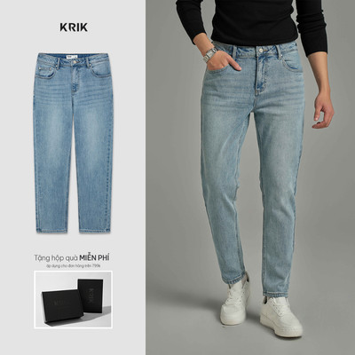 Quần Jeans Nam KRIK Form Slim Chất Liệu Cotton Co Giãn Nhẹ Thiết Kế Tôn Dáng QJ6236