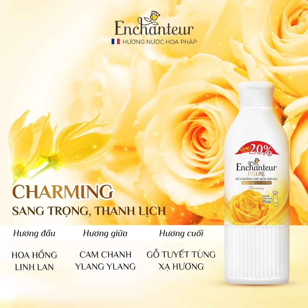 [SPD VHL x Enchanteur] Sữa dưỡng thể Enchanteur Trắng da Charming 240g