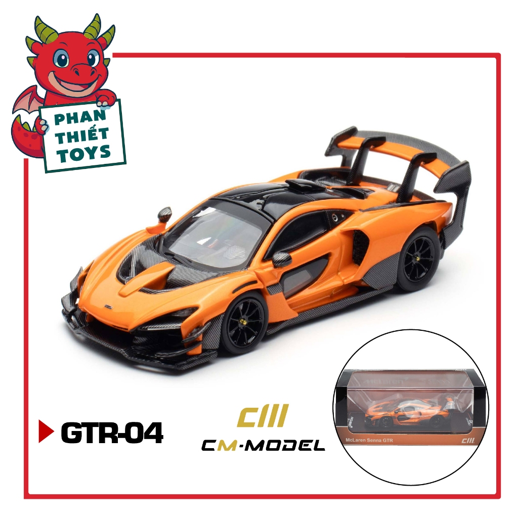 Mô hình xe Mclaren SennaGTR Papaya Orange tỉ lệ 1:64 CM Model CM64-SENNAGTR-04