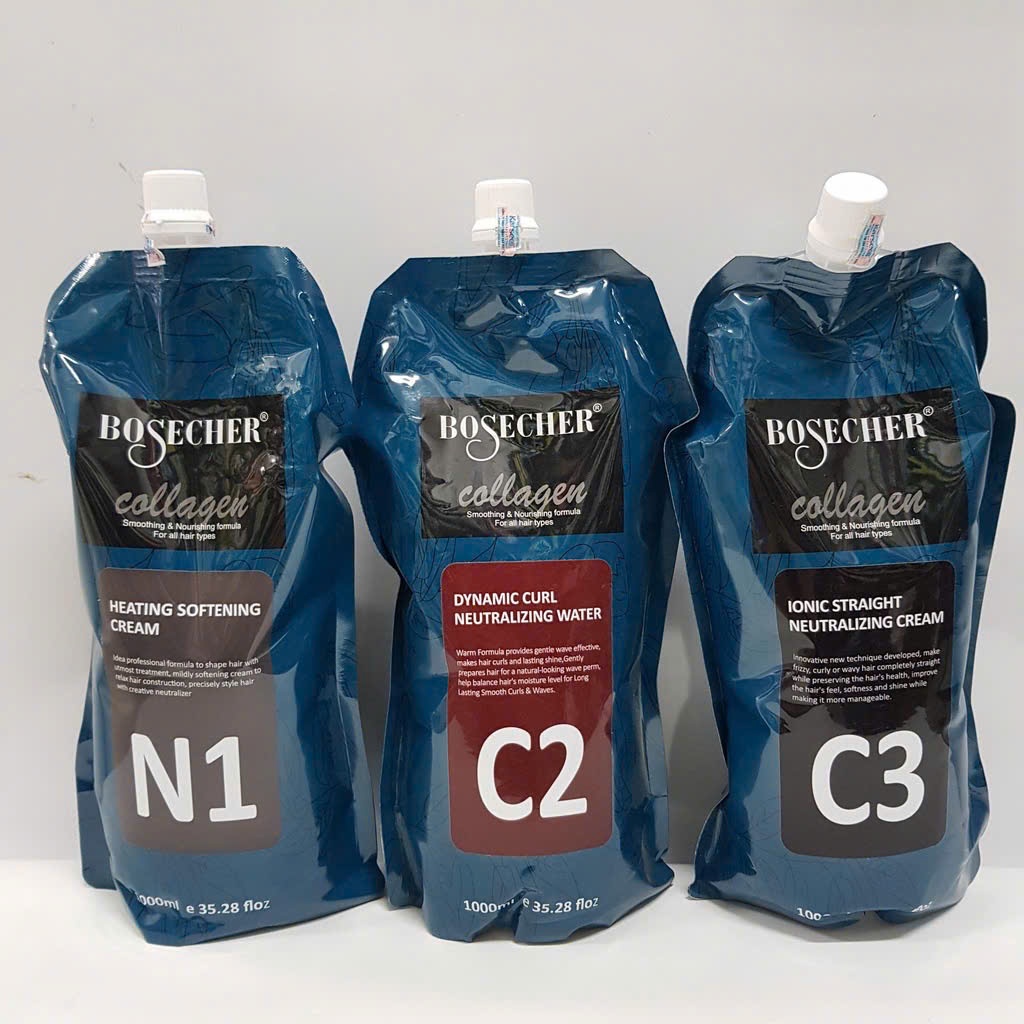 Kem uốn, ép tóc Bosecher Collagen N1 C2 C3 1000ml