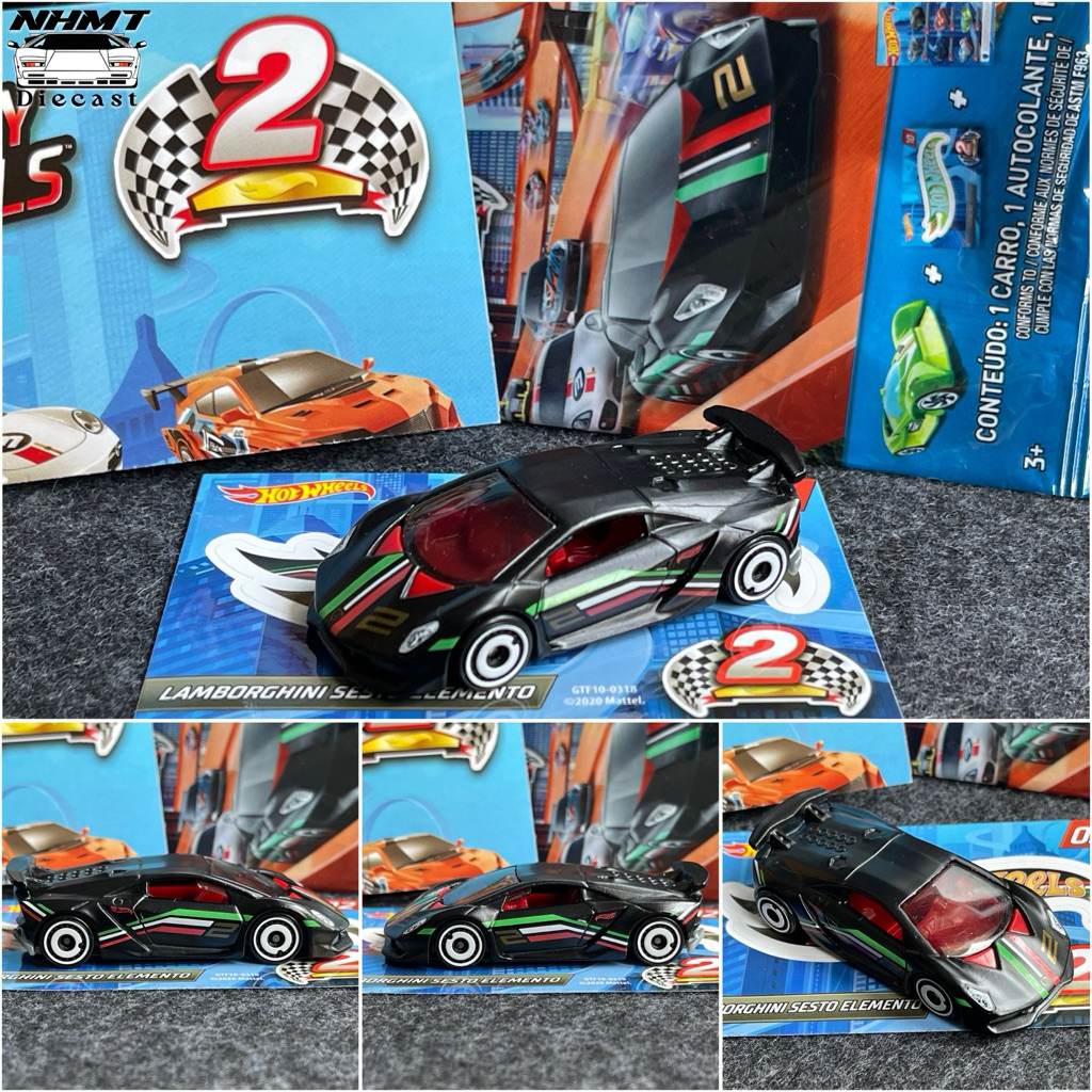 Mô Hình Xe -  Hot Wheels Mystery Models Lamborghini Sesto Elemento ( đã xé bịch )