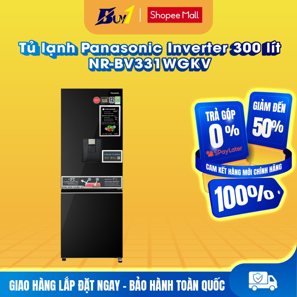 NR-BV331WGKV - Tủ lạnh Panasonic Inverter 300 lít NR-BV331WGKV - Hàng chính hãng