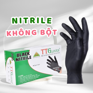 Găng Tay Y Tế Nitrile Không Bột Đen TTGloves 4.0gr