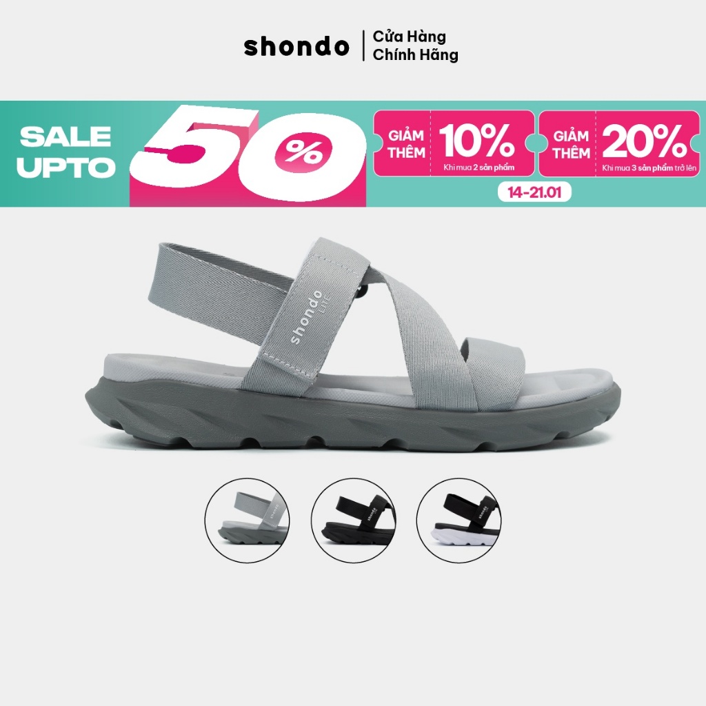 Giày Sandal Nam Nữ F6S Lite Thoải Mái, Nhẹ Êm Shondo Nhiều Màu
