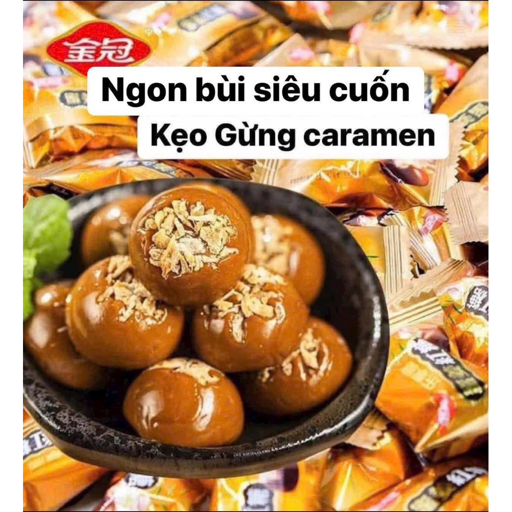 Kẹo gừng đường nâu caramen ăn siêu cuốn tốt cho sức khoẻ