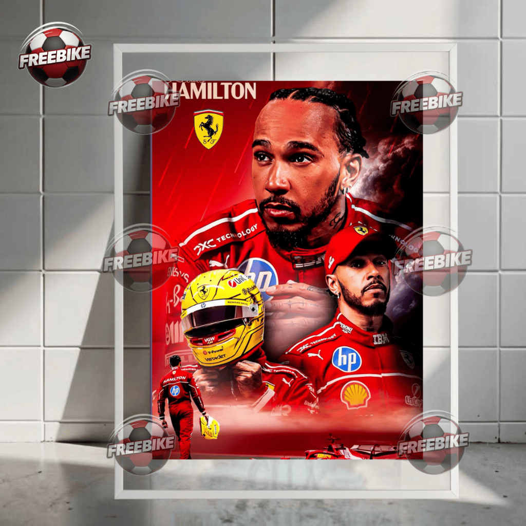 POSTER LEWIS HAMILTON KHUNG BẰNG KÍNH PHA LÊ CAO CẤP MẪU 3