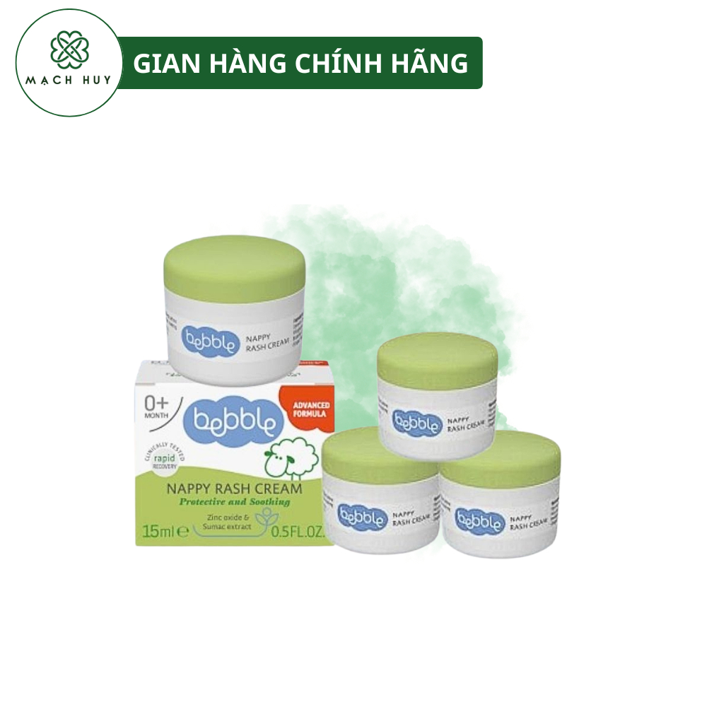 Kem Hăm Tã, Mẩn Ngứa Bebble Nappy Rash Cream 60ml / 15ml