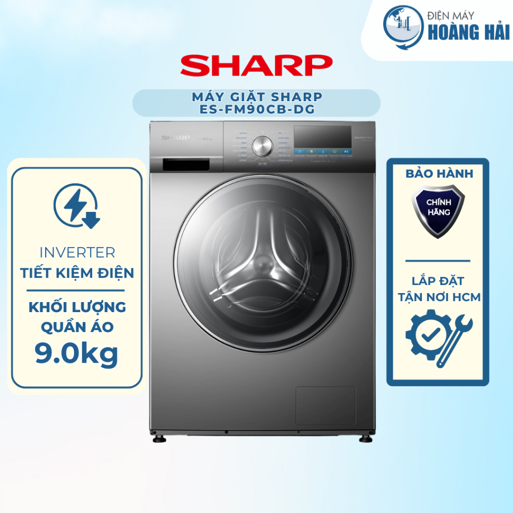 ES-FM90CB-DG | Máy giặt Sharp Inverter 9 kg ES-FM90CB-DG - Hàng chính hãng
