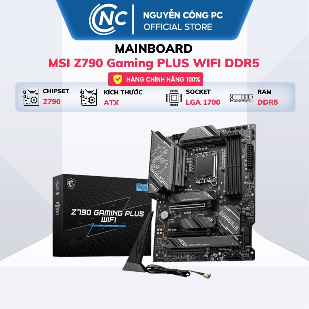 Mainboard MSI Z790 Gaming PLUS WIFI DDR5 - BH 36 tháng