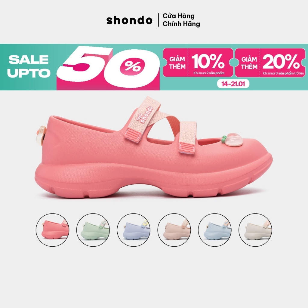 Giày Ballet Sneaker Bé Gái Dreamie Mềm Mại Shondo Nhiều Màu