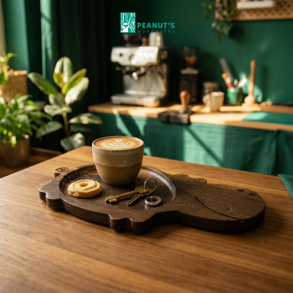 Khay gỗ - “Hà Mã Né” từ Peanut’s Woodworks
