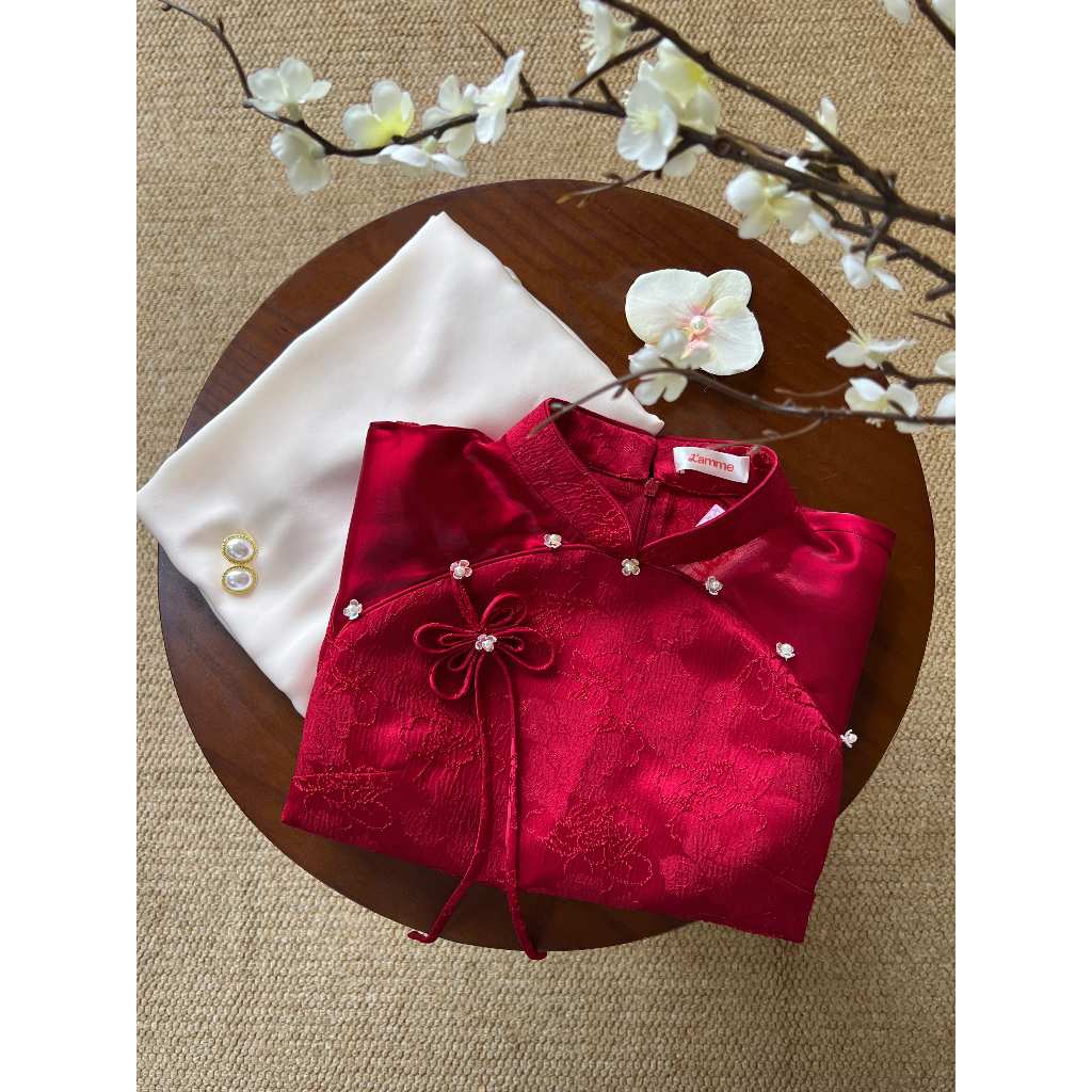 [Kèm quần lụa + khăn lụa] Áo dài thiết kế dáng suông Mai Trang BST Phong Hoa 2026 chất liệu gấm dệt 2 tà BY L'AMME | BigBuy360 - bigbuy360.vn