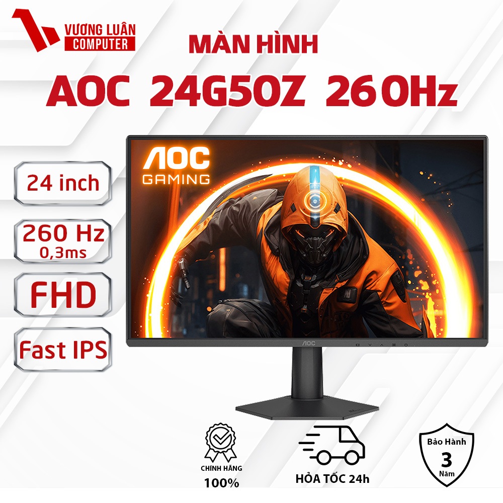 Màn hình AOC GAMING 24G50Z 260Hz IPS 0,3ms Chính Hãng