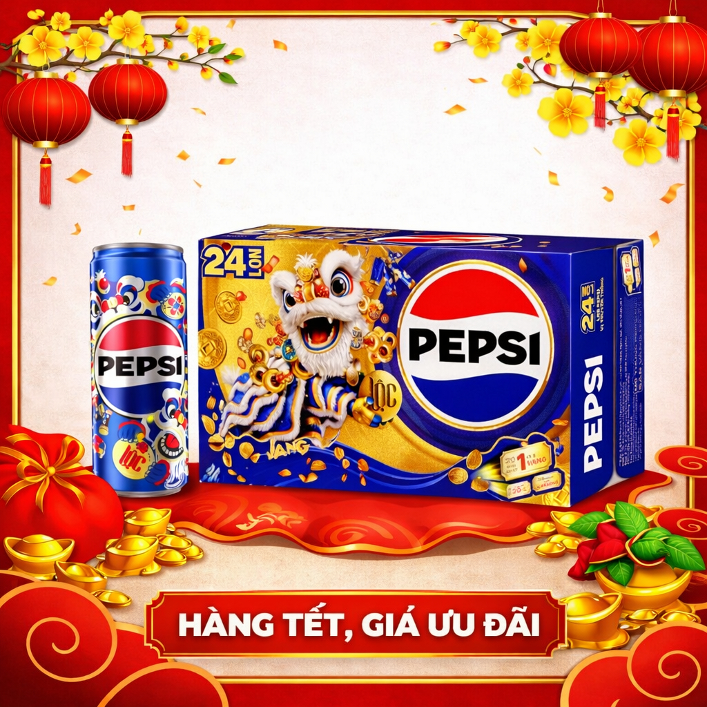 [SALE TẾT][HOẢ TỐC HCM] Thùng pepsi Tết 2026 24 lon 330ml