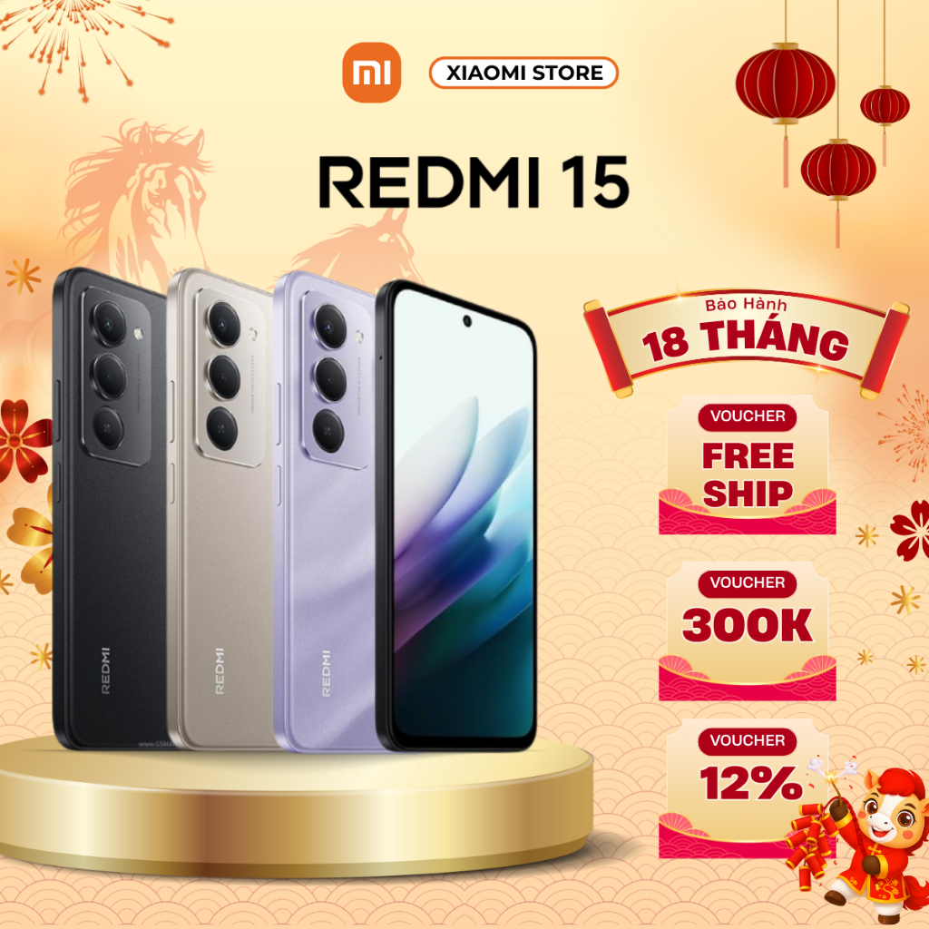 Điện Thoại Xiaomi Redmi 15 6/128GB - 8/128GB Bản Quốc Tế - Bảo hành 18 Tháng