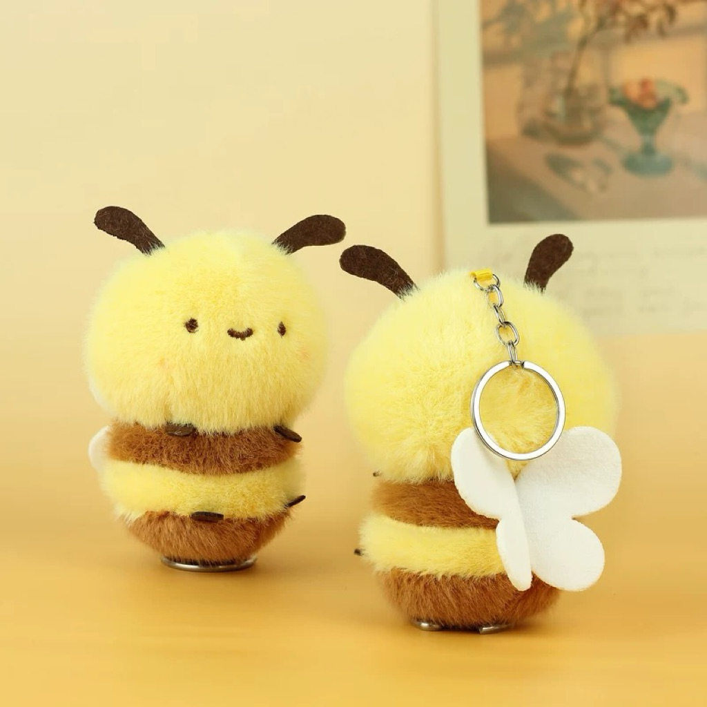 [Hoả Tốc] Gấu bông móc khoá con Ong vàng. Charm túi xách, balo con ong vàng.