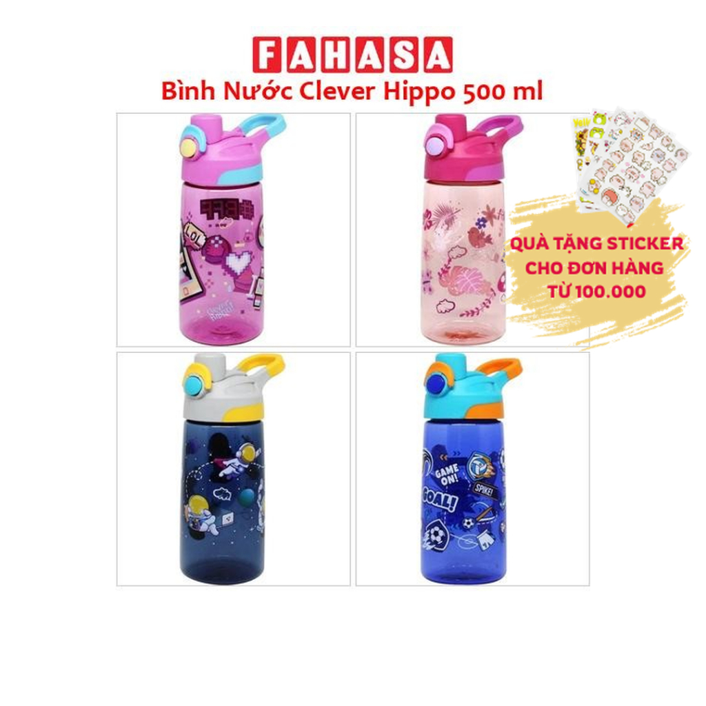 Bình Nước Clever Hippo 500 ml
