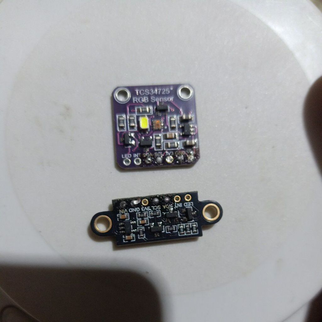 2 cảm biến màu khác kiểu, cảm biến  TCS3472 RGB sensor