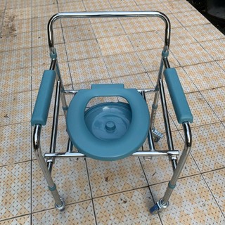 Ghế bô vệ sinh có bánh xe hỗ trợ người bệnh, ghế bô , có chân gác Oromi GH - 705 Lucass C-300 {Ship Hỏa tốc tại Hà Nội}