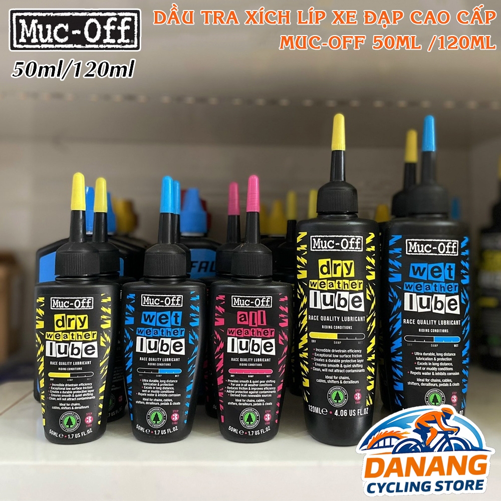 Dầu Tra Sên Xích Xe Đạp MUC-OFF Chính Hãng – Dry Lube / Wet Lube / All Weather – 50ml 120ml