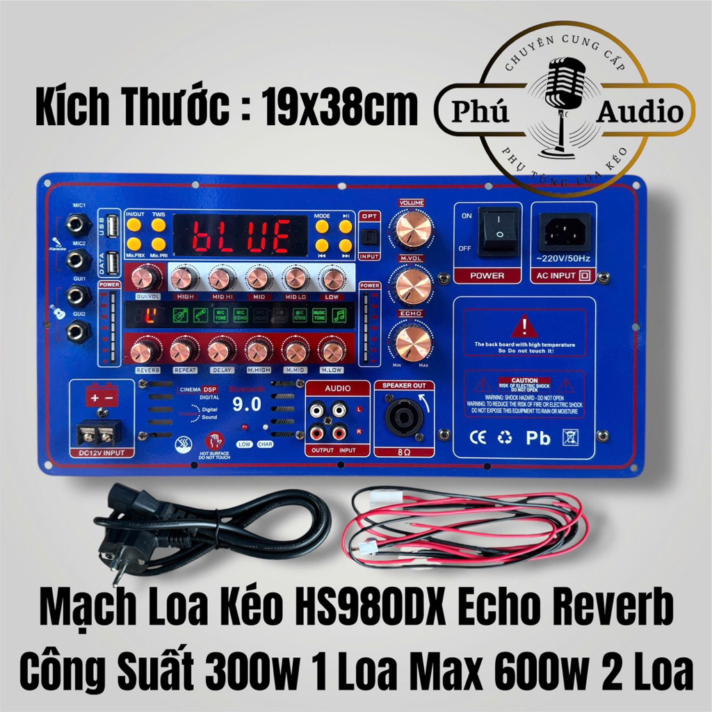 Mạch Loa Kéo HS980 Echo Reverb Công Suất Lớn