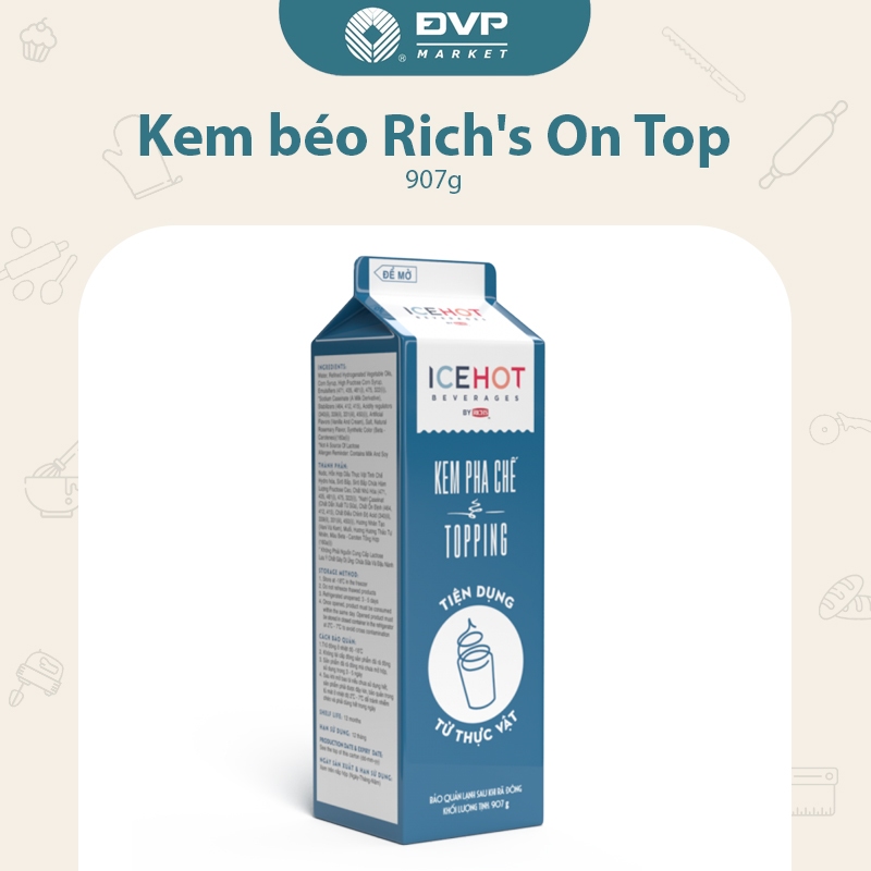 Kem béo Rich's On Top 907g