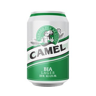 BIA CAMEL XANH LÁ 4.5% 330ML (Thùng 24 Lon x 330ml)