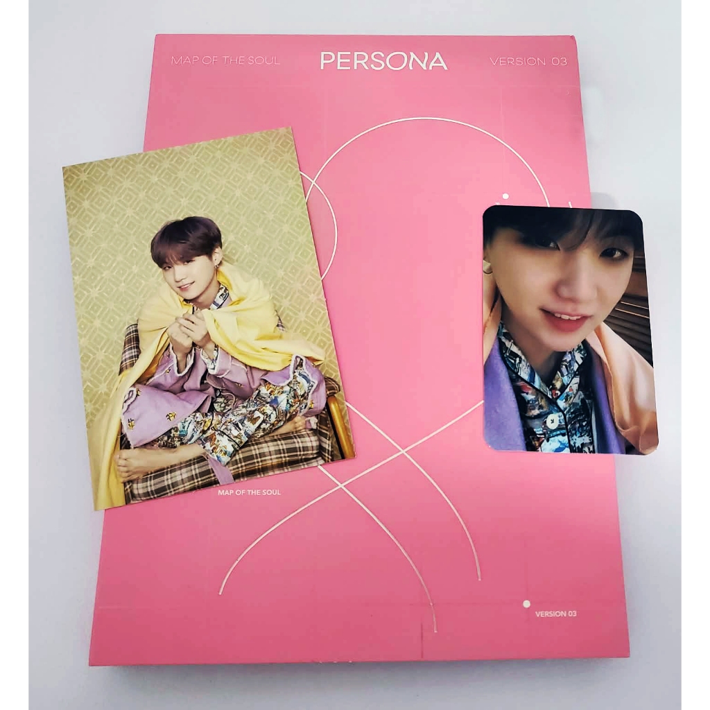 [Tặng Dây chuyền+Quà] Album Persona BTS + card Suga off + postcard Suga, Album BTS chính hãng unseal