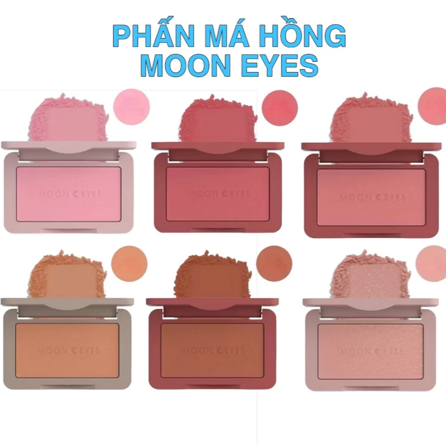 [MOON EYES] Phấn Má Hồng Moon Eyes Đơn Sắc Mịn Lì Tự Nhiên, Matte Blush, 6.5g
