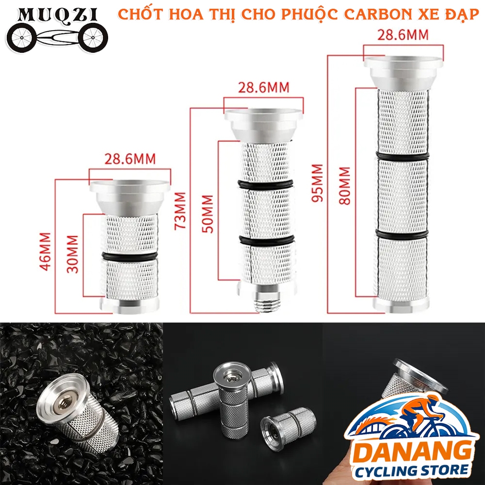 Chốt Hoa Thị (Bông Mai) Phuộc Carbon Xe Đạp MUQZI – Lắp Chuẩn, Chắc Chắn