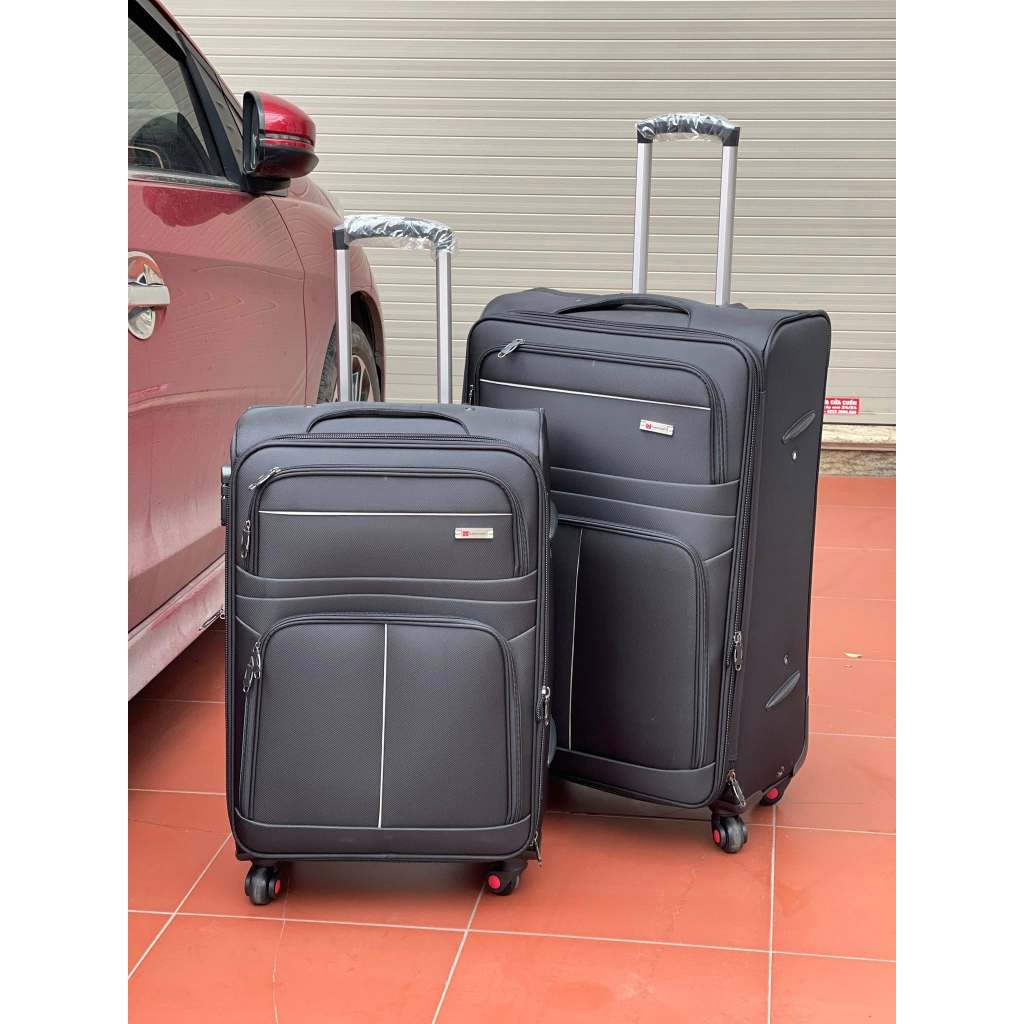 Vali vải Samsonite siêu nhẹ 1.9 kg nội địa liên kết travelking Base Boost Spinner EXP BH 10NAM