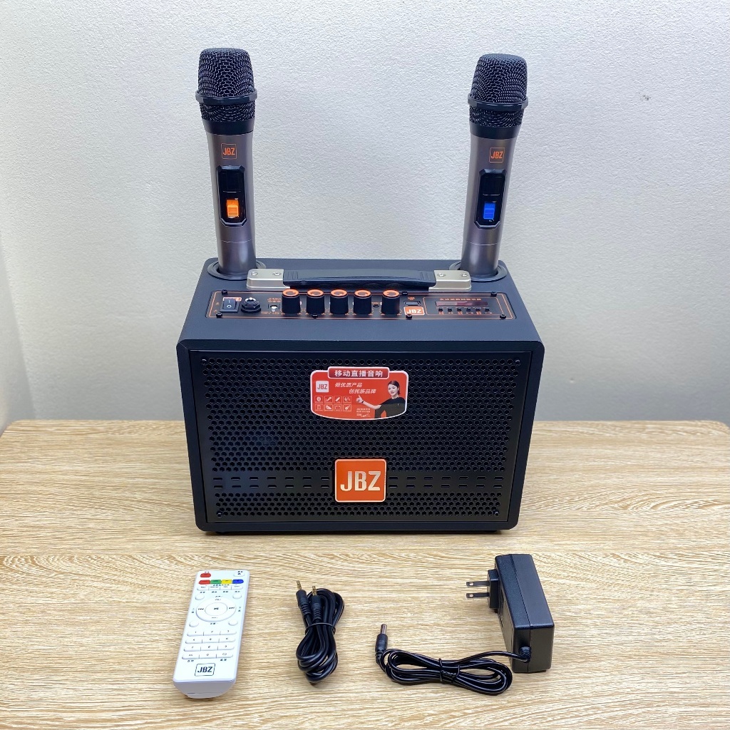 Loa karaoke bluetooth JBZ J4 tặng 2 micro không dây