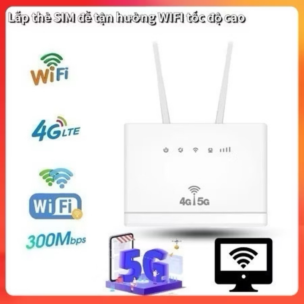 Bộ Phát Wifi Từ Sim 4g/5g LTE 4G CPE tốc độ 300Mbps( hàng qua sử dụng chất lượng như mới)