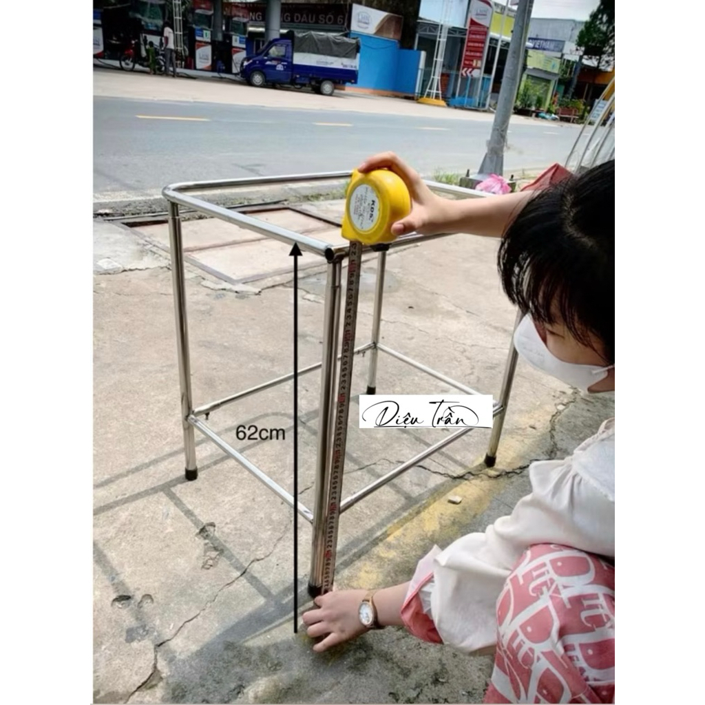 Chân inox đỡ Bồn gội- inox- bền bỉ