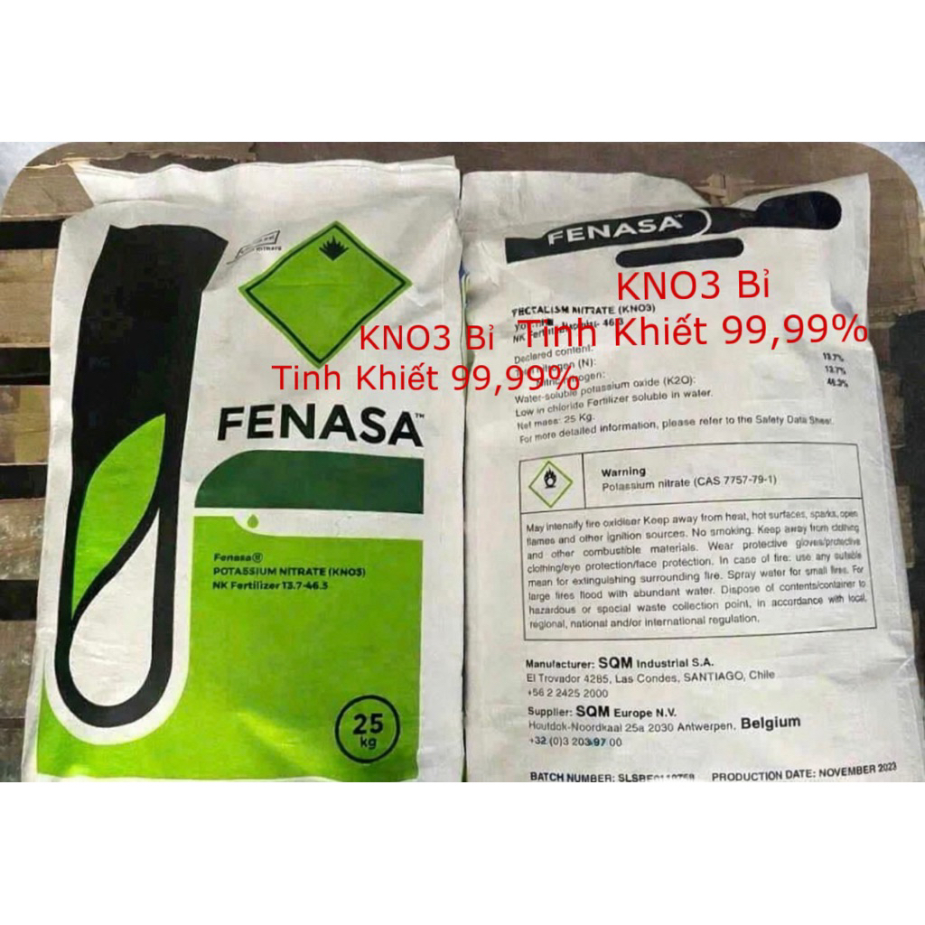 Kno3 Bỉ Độ tinh khiết 99,99% . Kali Nitrat