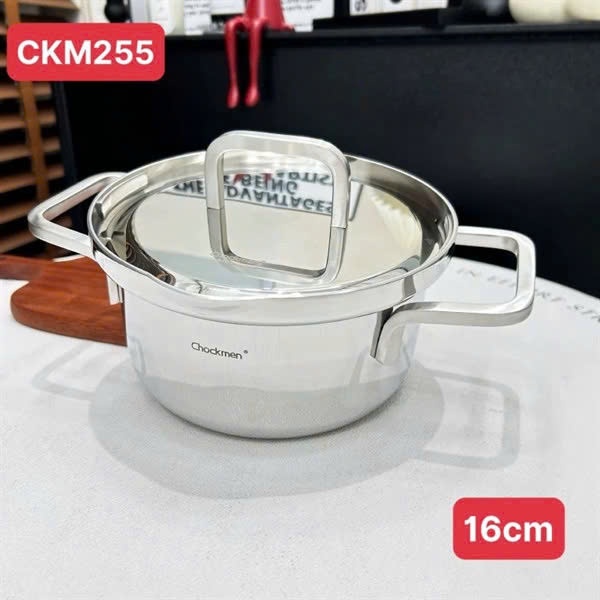 Nồi nắp xoay Chockmen [255] 16cm nắp inox chắc khỏe C255