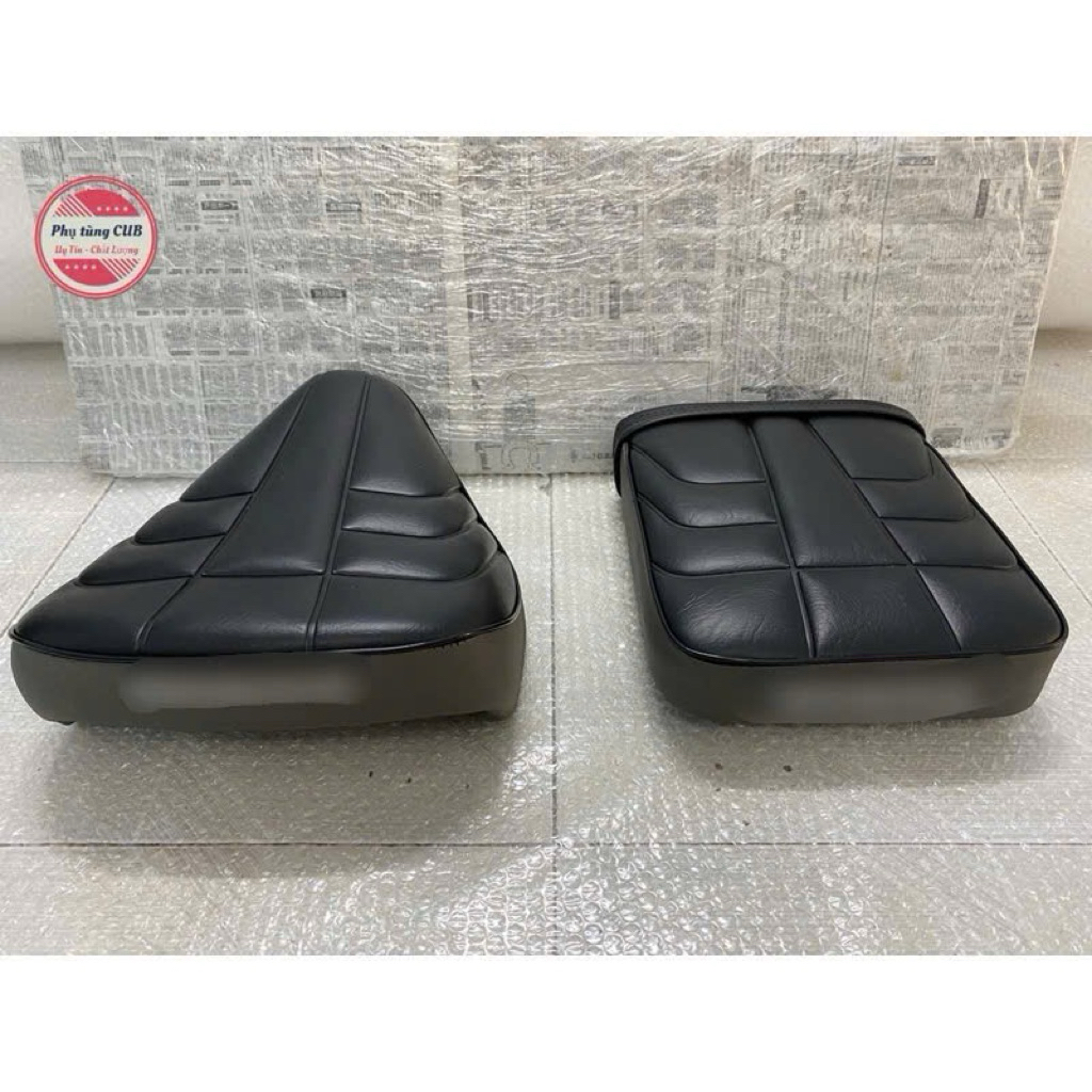 Bộ yên xe cub 81-82-84-Custom đen xám múi nổi