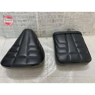 Bộ yên xe cub 81-82-84-Custom đen xám múi nổi