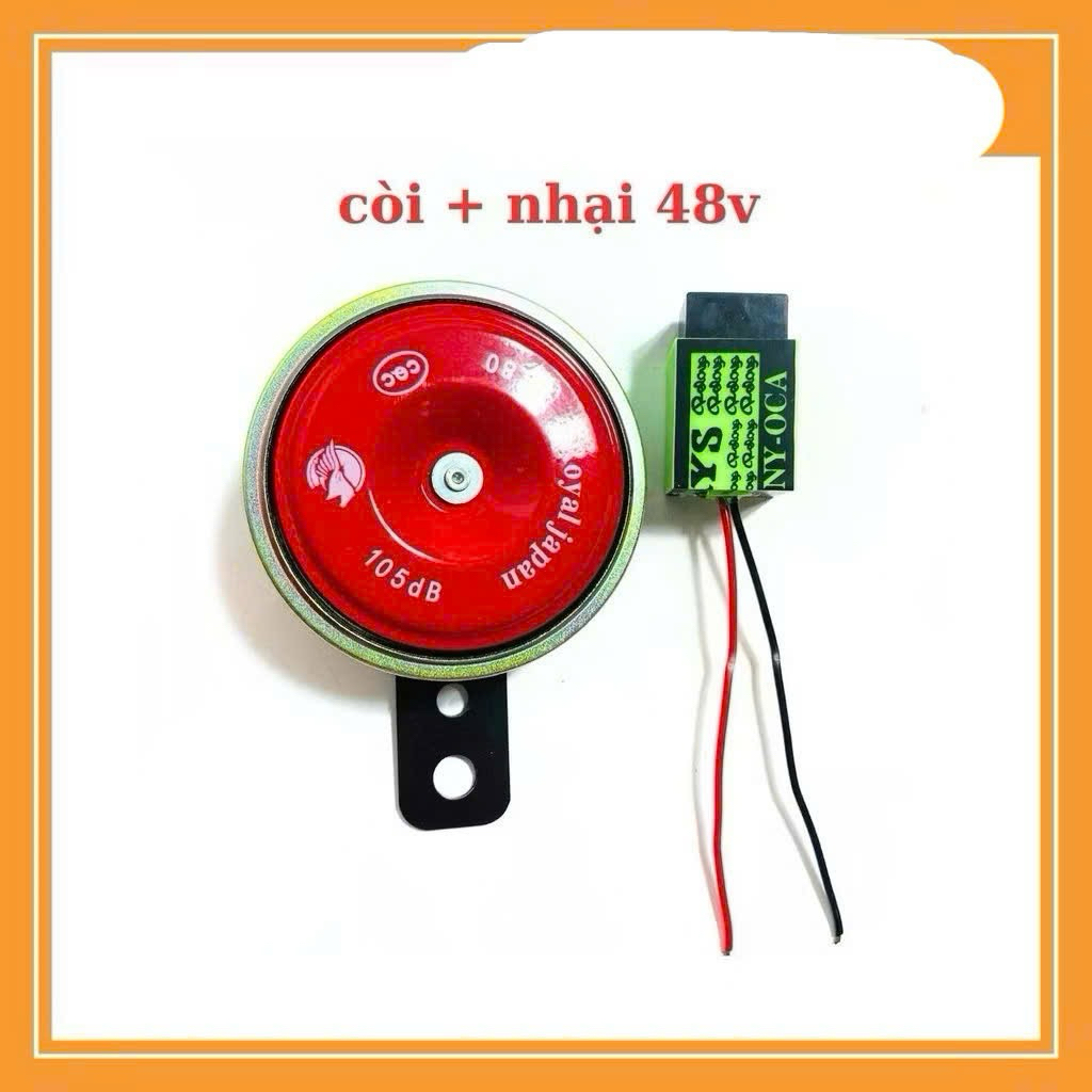 còi xe điện 48v, 12v và nhại còi xe điện