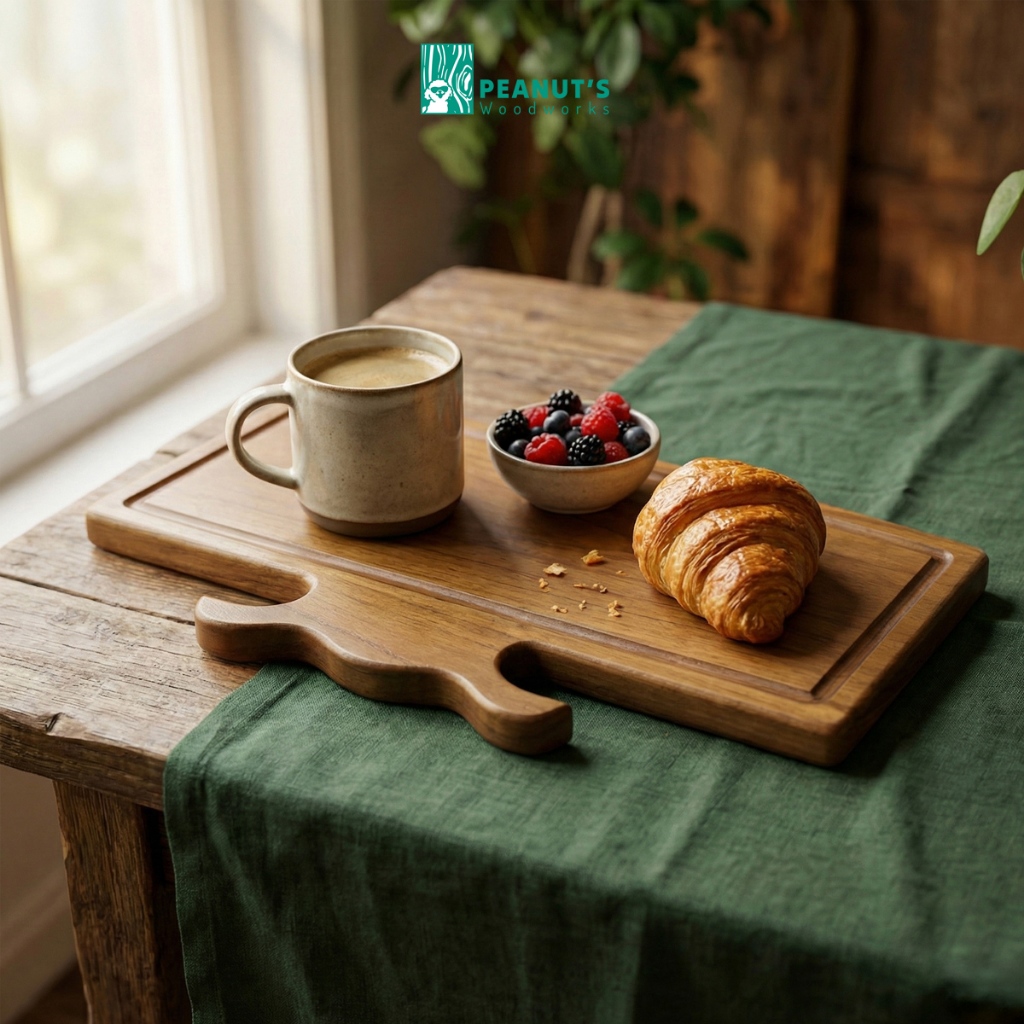 Khay gỗ - “Cắm sừng” từ Peanut’s Woodworks